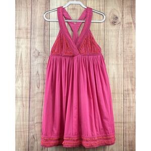 Adam Lippes Collective Womens Mid Length Dress Fuchsia Pink Size 12 Summer Beach